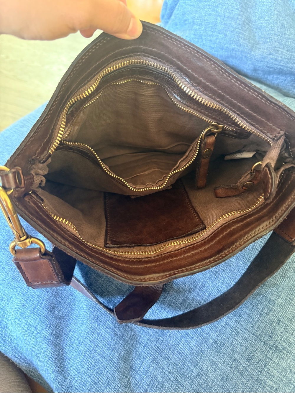 Campomaggi Crossbody bag "Edera" in dark brown woven leather - Picture 9 of 12